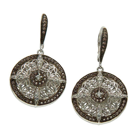 Keith Jack Jewelry-Night & Day Round Leverback Earrings, Sterling Silver