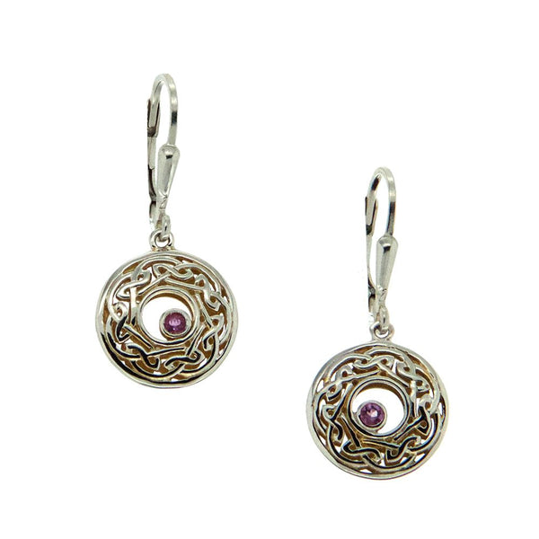 Window to the Soul Gemstone Leverback Earrings, Sterling Silver & 22k Gilded Gold
