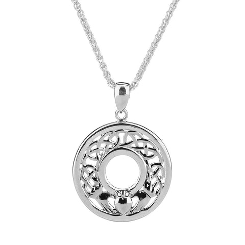 Claddagh Necklace, Sterling Silver