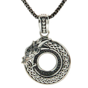 Keith Jack Jewelry-Small Dragon Necklace, Sterling Silver