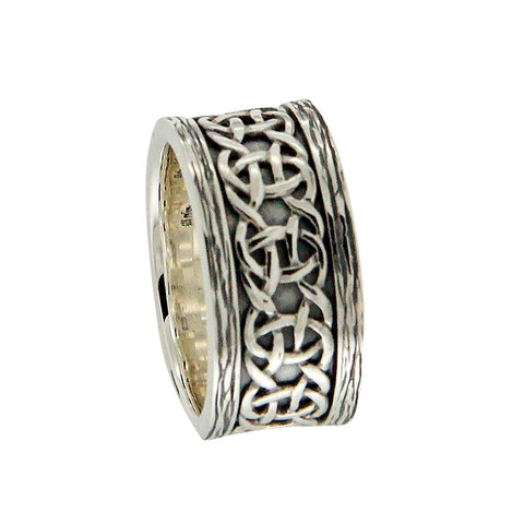 Barked Scavaig Ring, Sterling Silver