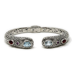 Multistone Pure Elegance Bracelet, 925 Sterling Silver